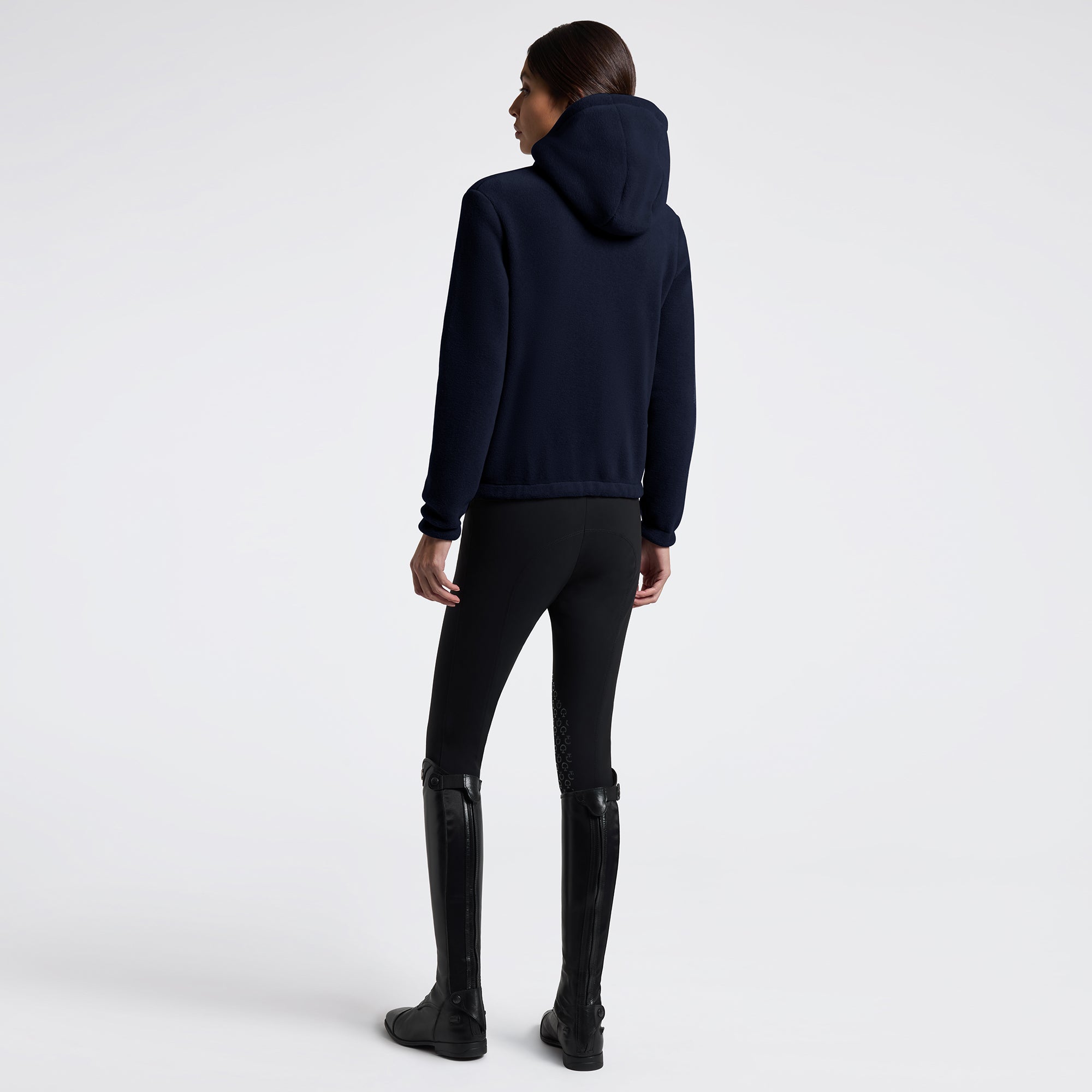 Sweat à capuche polaire zippé Marine - CAVALLERIA TOSCANA
