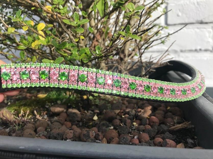 Rhinestone browband - Silver and gold