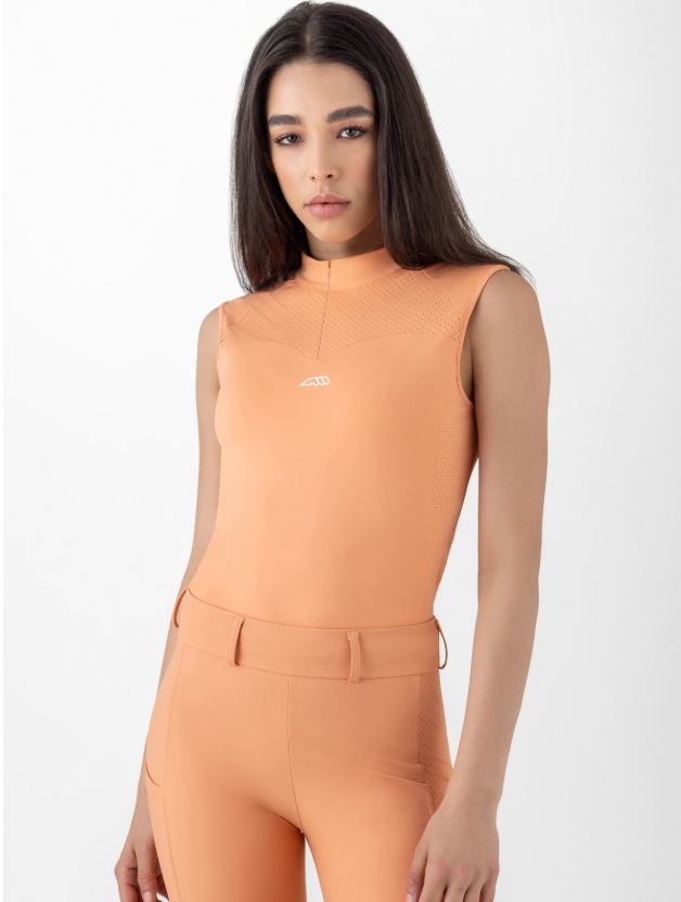 Polo sans manches CREVEC Orange - EQUILINE
