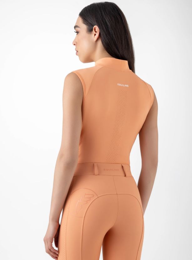 Polo sans manches CREVEC Orange - EQUILINE
