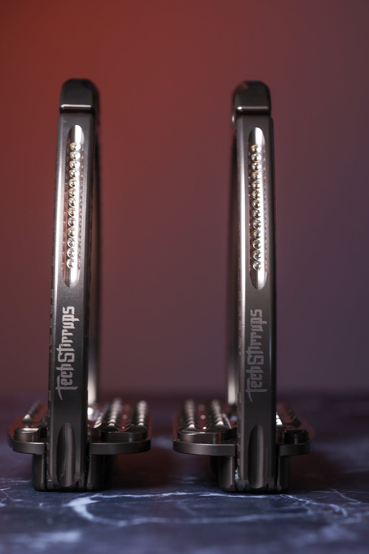Etriers Untamed Leopard edition limitée Marron Swarovski - Tech Stirrup