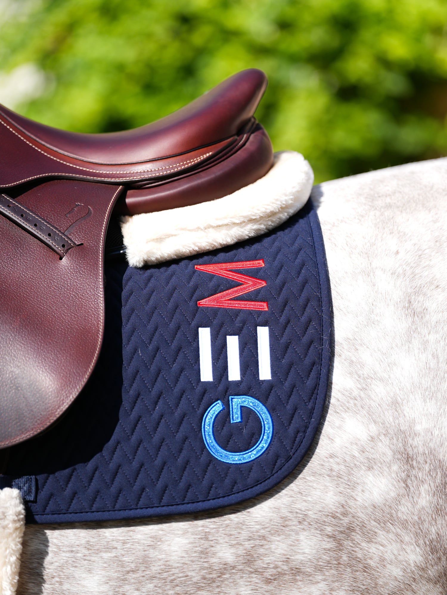 Tapis de selle TEN Bleu/Blanc/Rouge - GEM