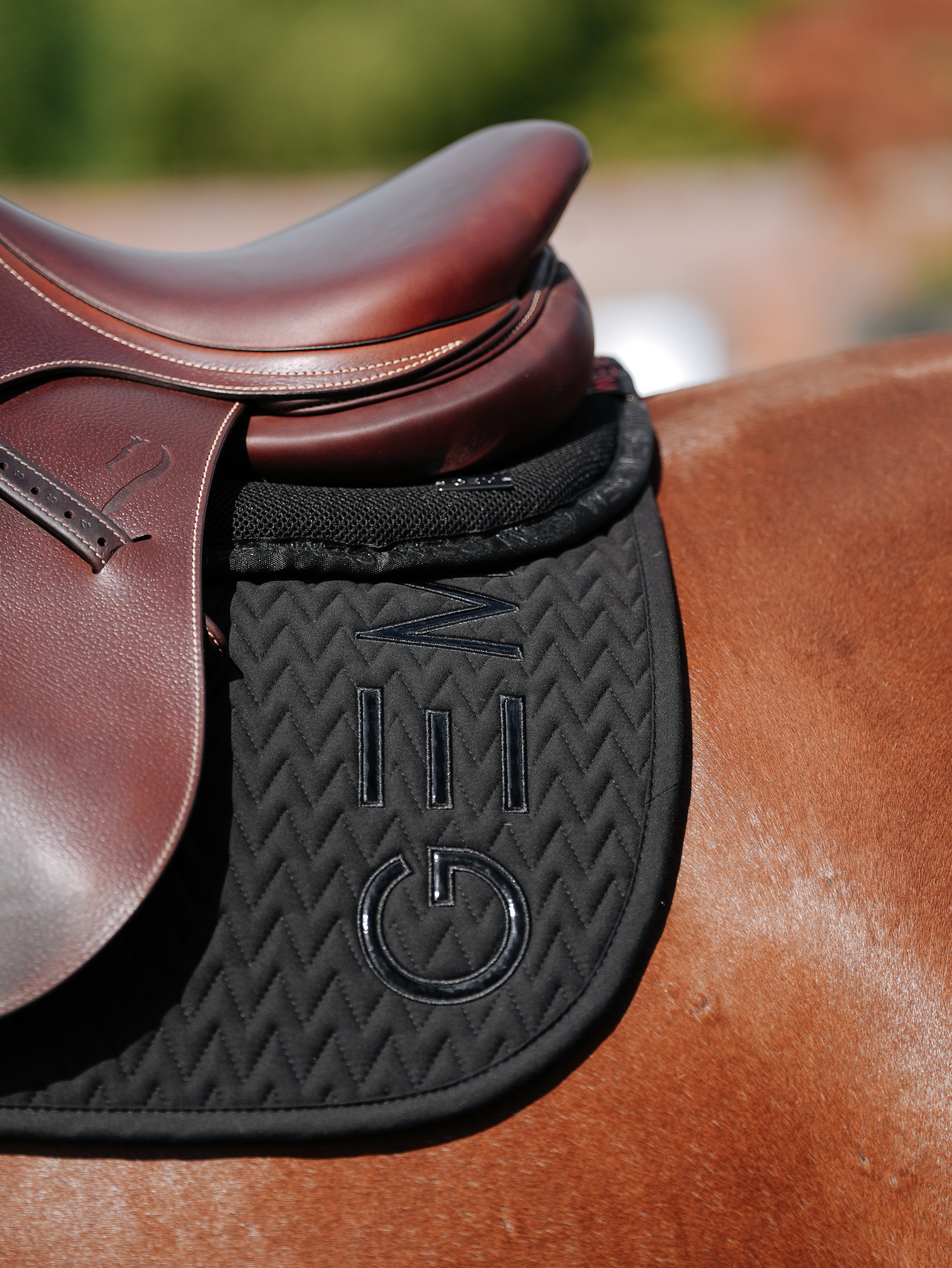 Tapis de selle TEN Noir Logo Noir - GEM