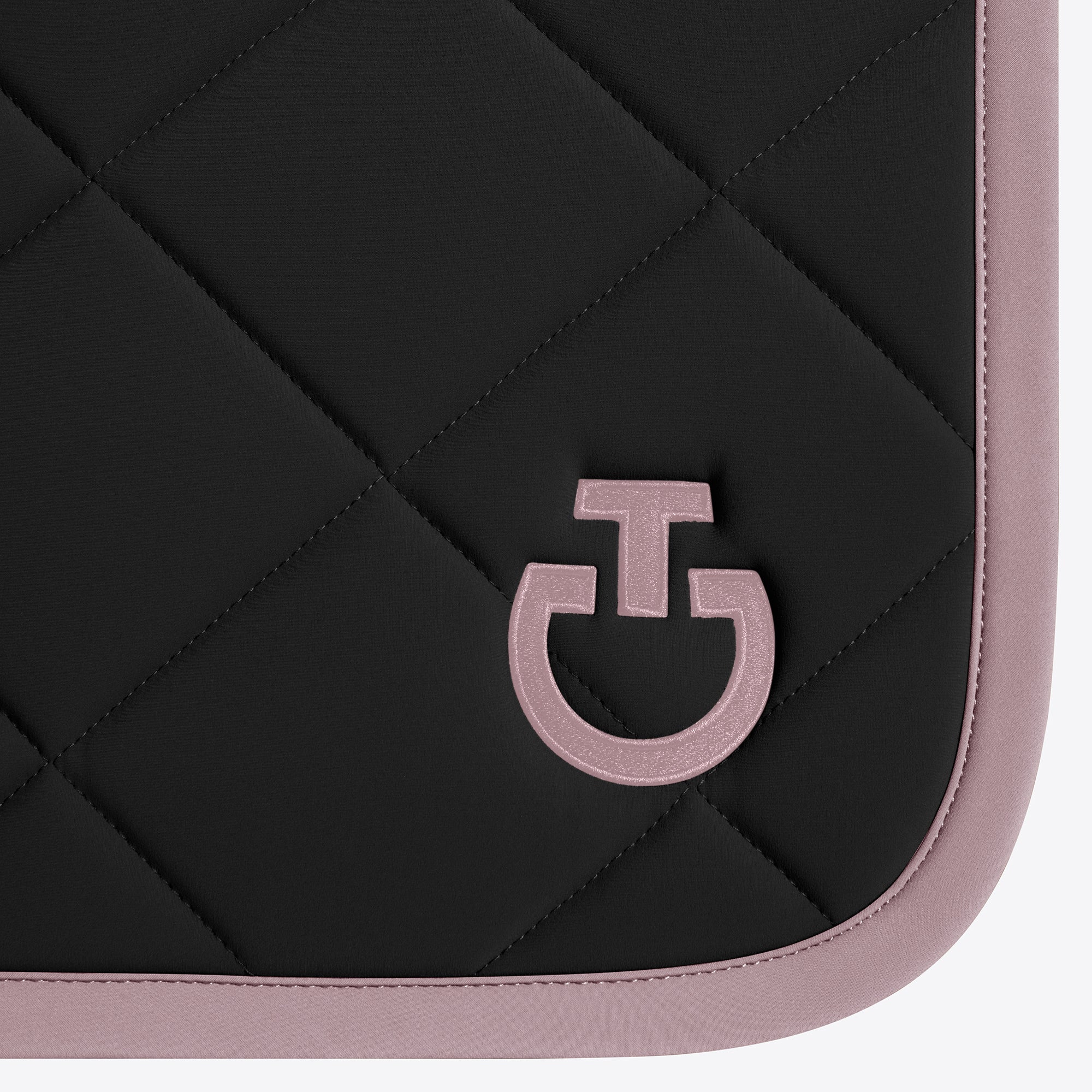 Tapis de selle Diamond Noir bord Rose CSO - CAVALLERIA TOSCANA