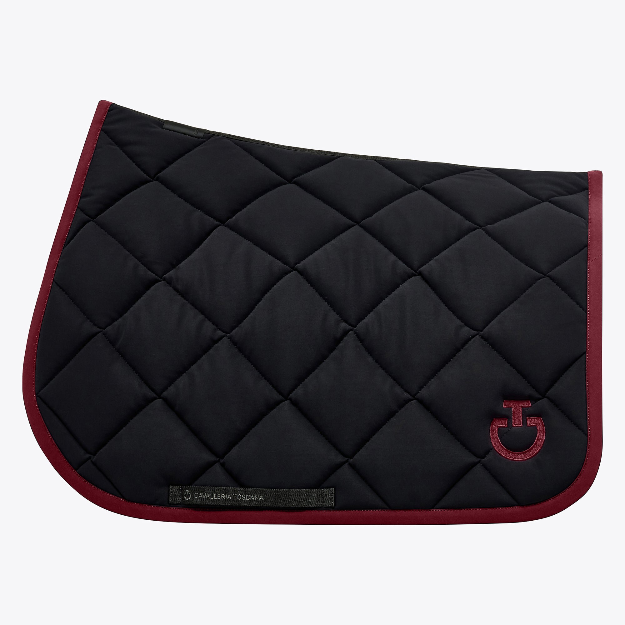 Tapis de selle Diamond Noir Logo Bordeaux CSO - CAVALLERIA TOSCANA