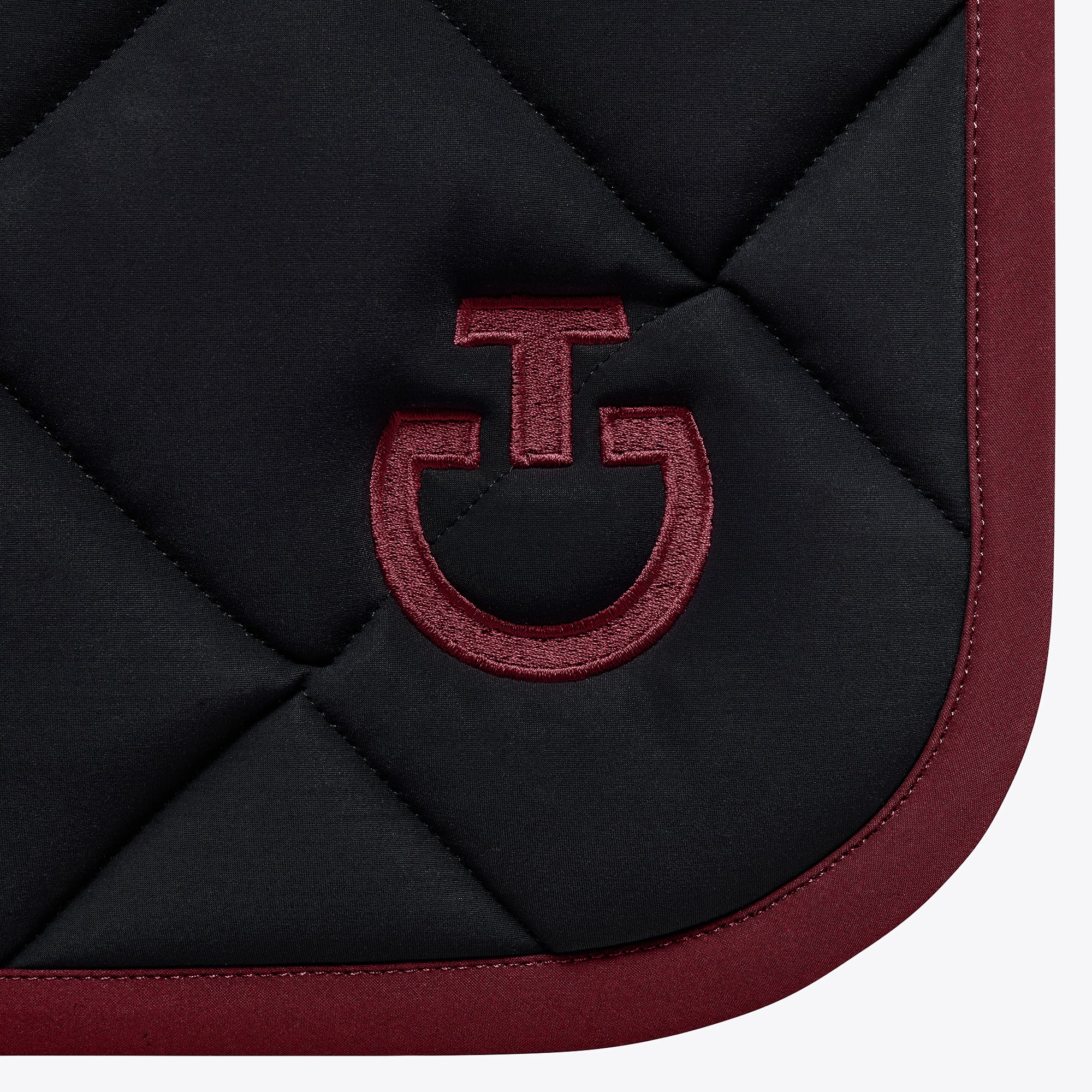 Tapis de selle Diamond Noir Logo Bordeaux CSO - CAVALLERIA TOSCANA