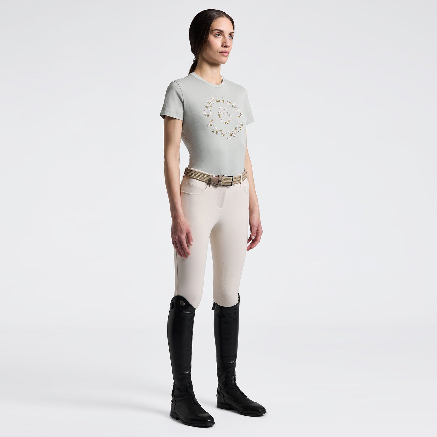 Tee-shirt Floral Embroidery - CAVALLERIA TOSCANA