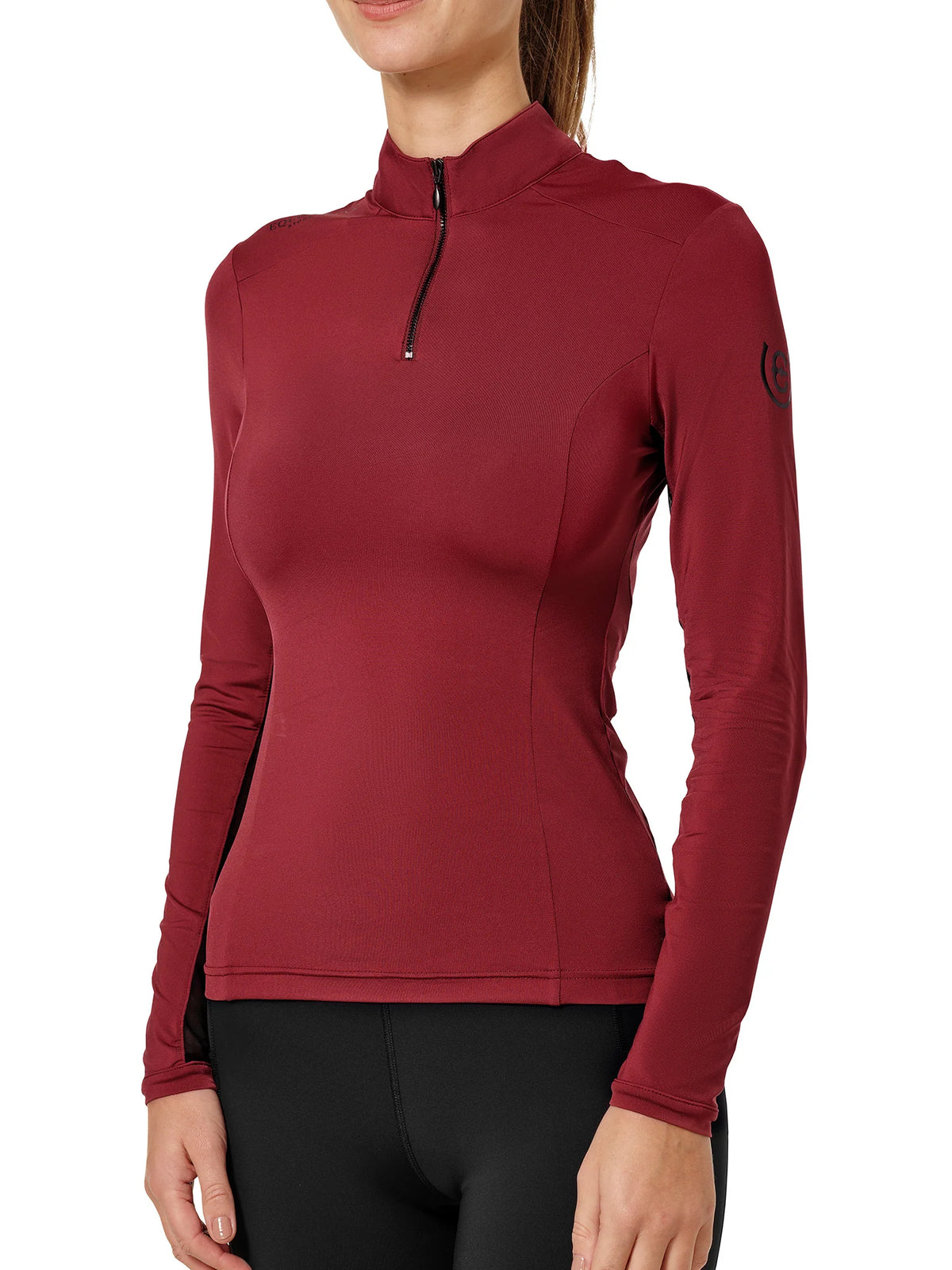 Polo manches longues Air Breeze Sunshirt Bordeaux - Equestrian Stockholm