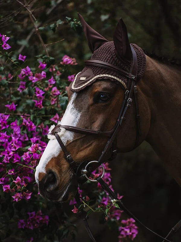 Equestrian Stockholm fly cap - GOLDEN BROWN
