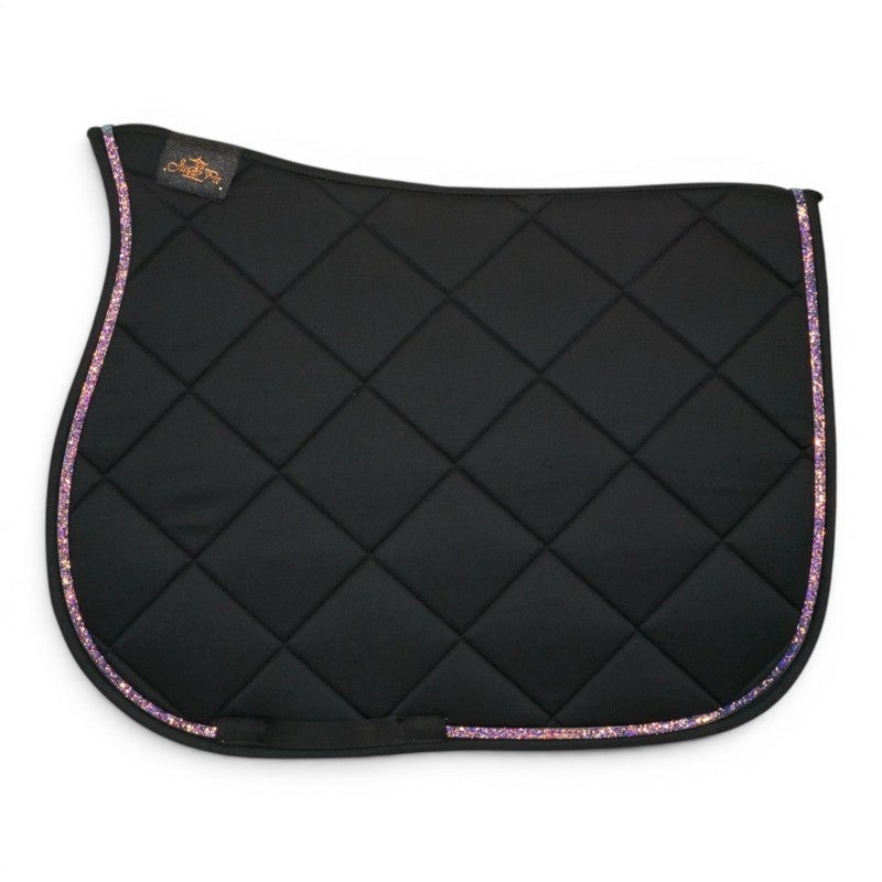 Tapis de selle Noir galon multicolore - JU&PA