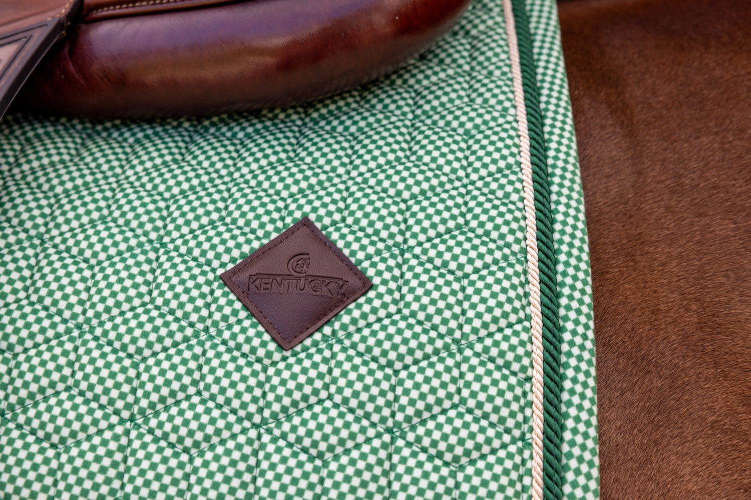 Tapis de Selle Velvet printing Vert MIXTE - Kentucky