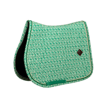 Tapis de Selle Velvet printing Vert/Blanc MIXTE - Kentucky