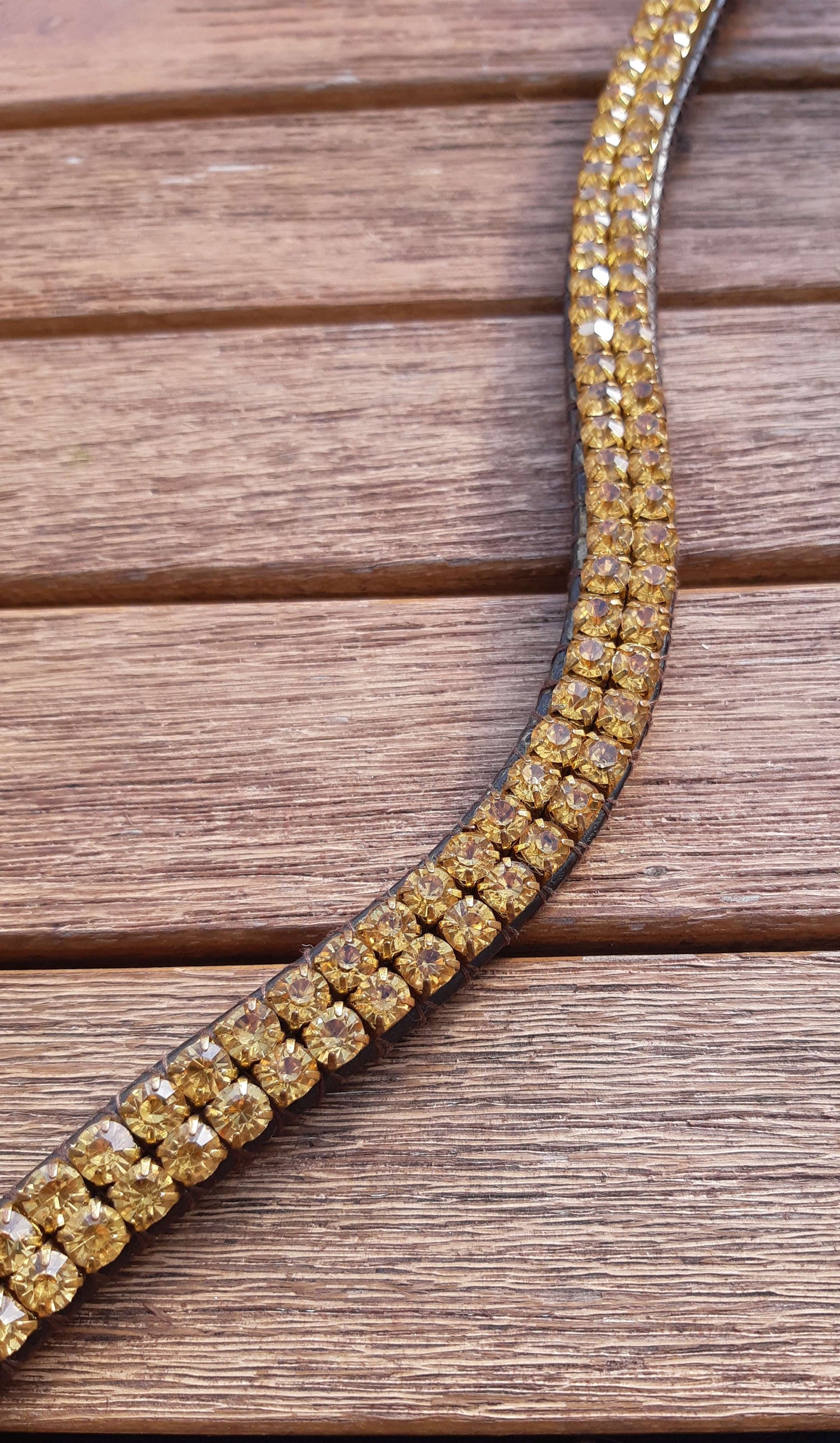 Golden crystal browband