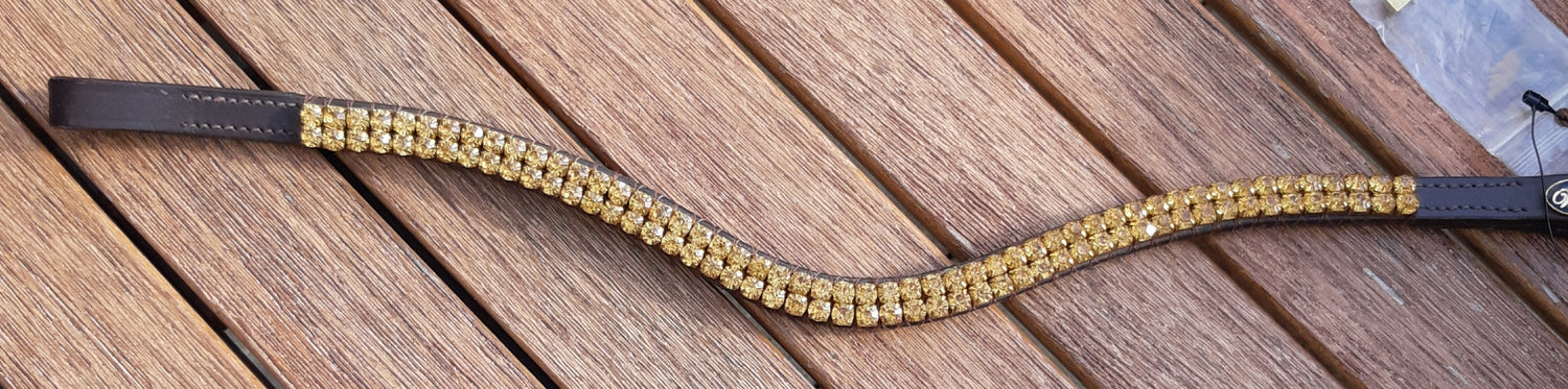 Golden crystal browband