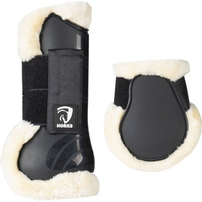 Set of faux fur gaiters and fetlock guards - Horka