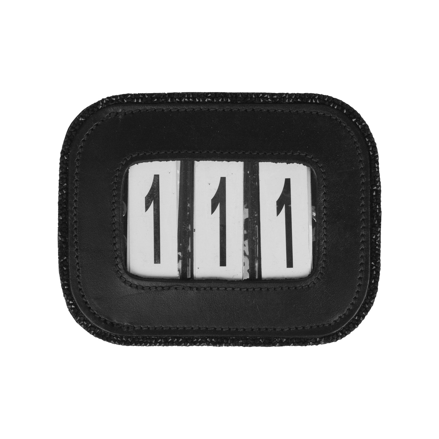 Numéro de départ en cuir Bordure Pailletée- HORKA