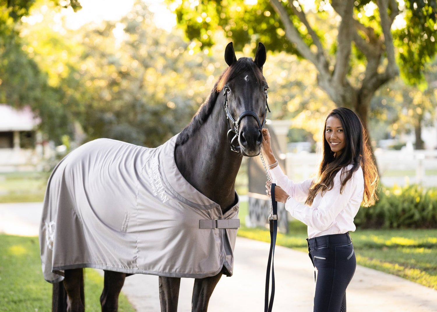 Couverture Séchante/Anti-Mouches Equestrian Stockholm - Crystal Grey