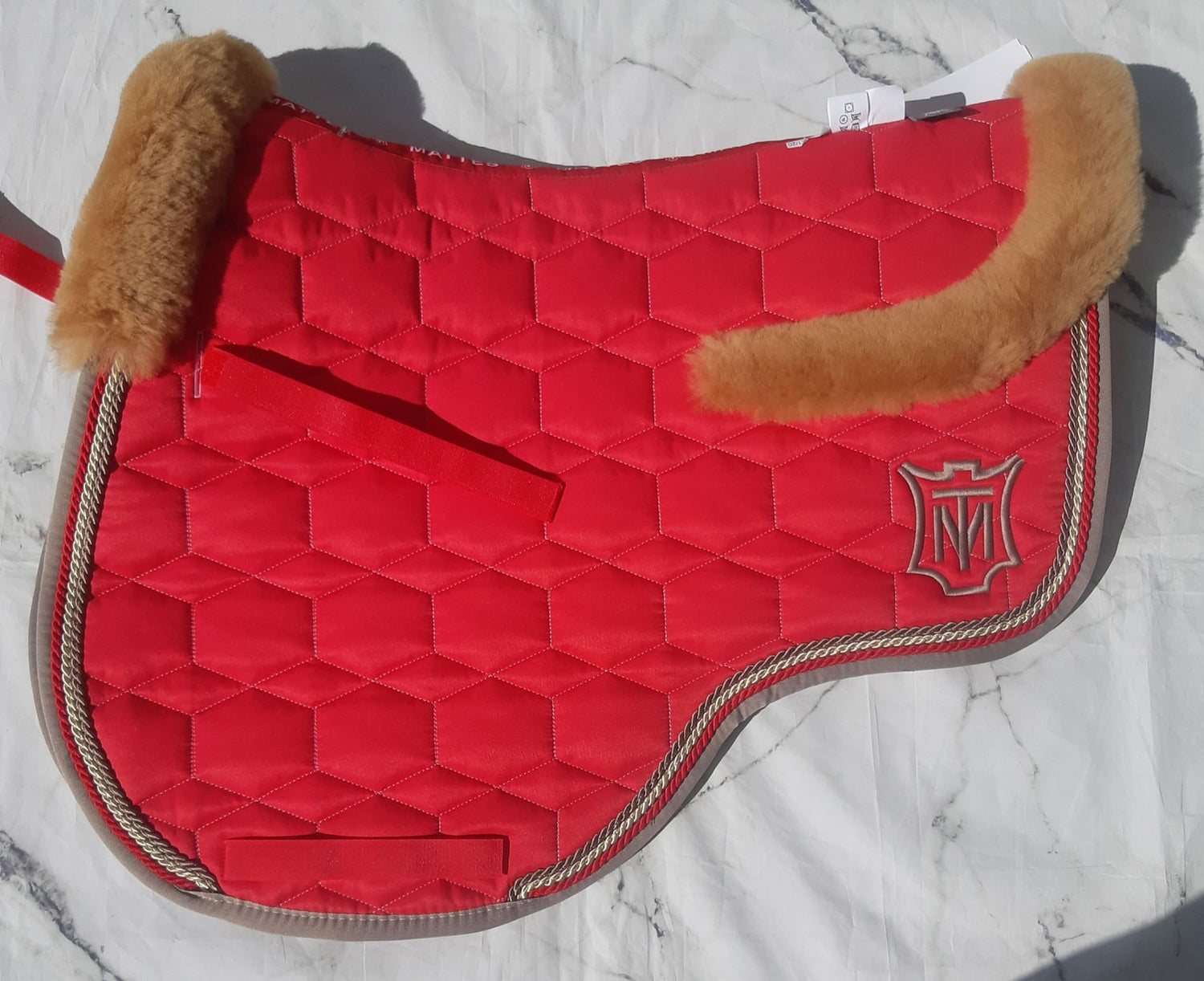 Tapis Mattes Eurofit Rouge satiné bord noisette
