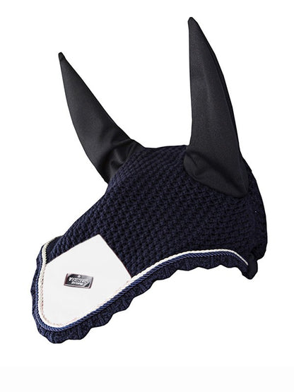 Bonnet anti-mouches Equestrian Stockholm - MIDNIGHT WHITE EDGE