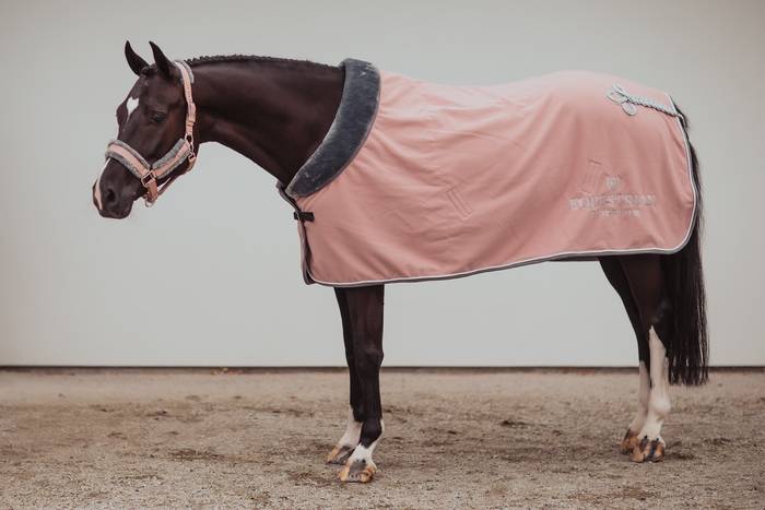 Equestrian Stockholm Fleece Sheepskin Blanket - Pink