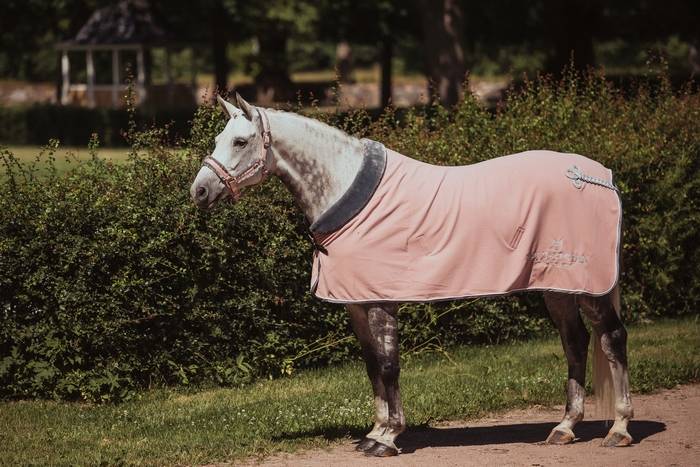 Equestrian Stockholm Fleece Sheepskin Blanket - Pink