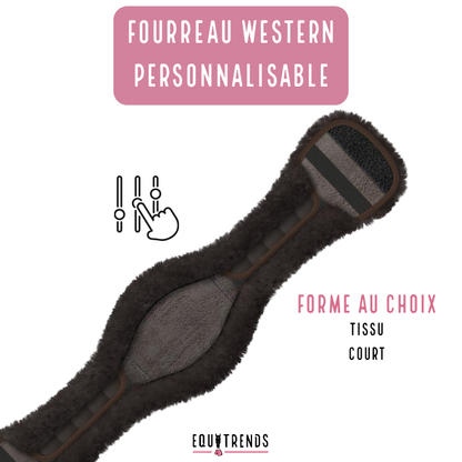 Fourreau de sangle WESTERN court (tissu) PERSONNALISABLE - MATTES