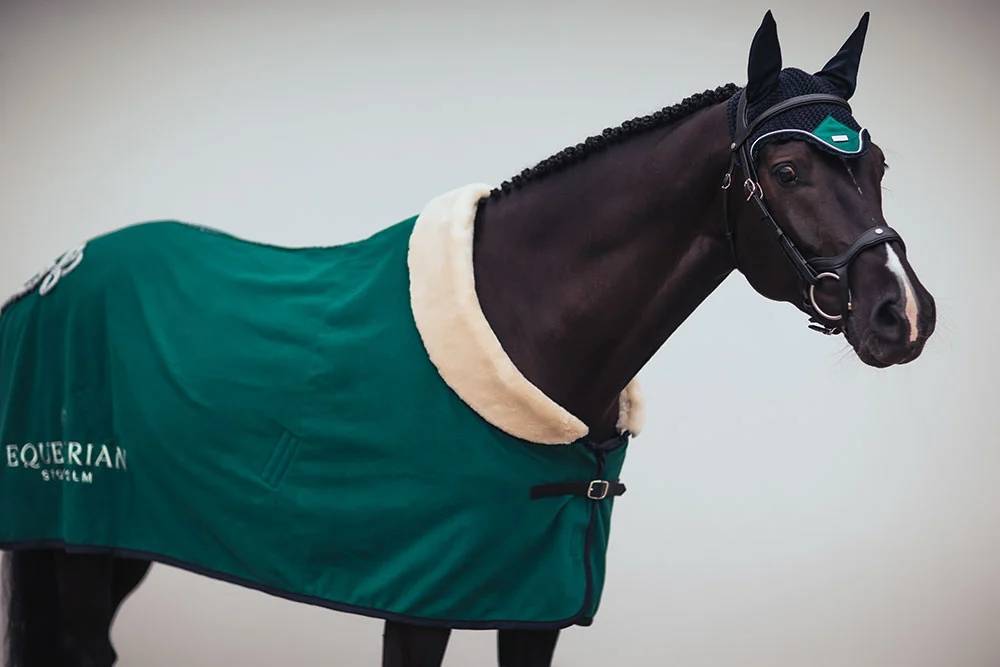 Couverture Polaire Col Mouton Equestrian Stockholm - Emerald