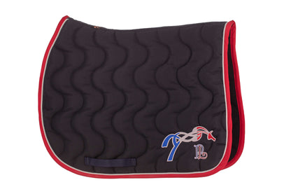 Tapis de selle Classique Marine/Blanc/Rouge - PENELOPE COLLECTION