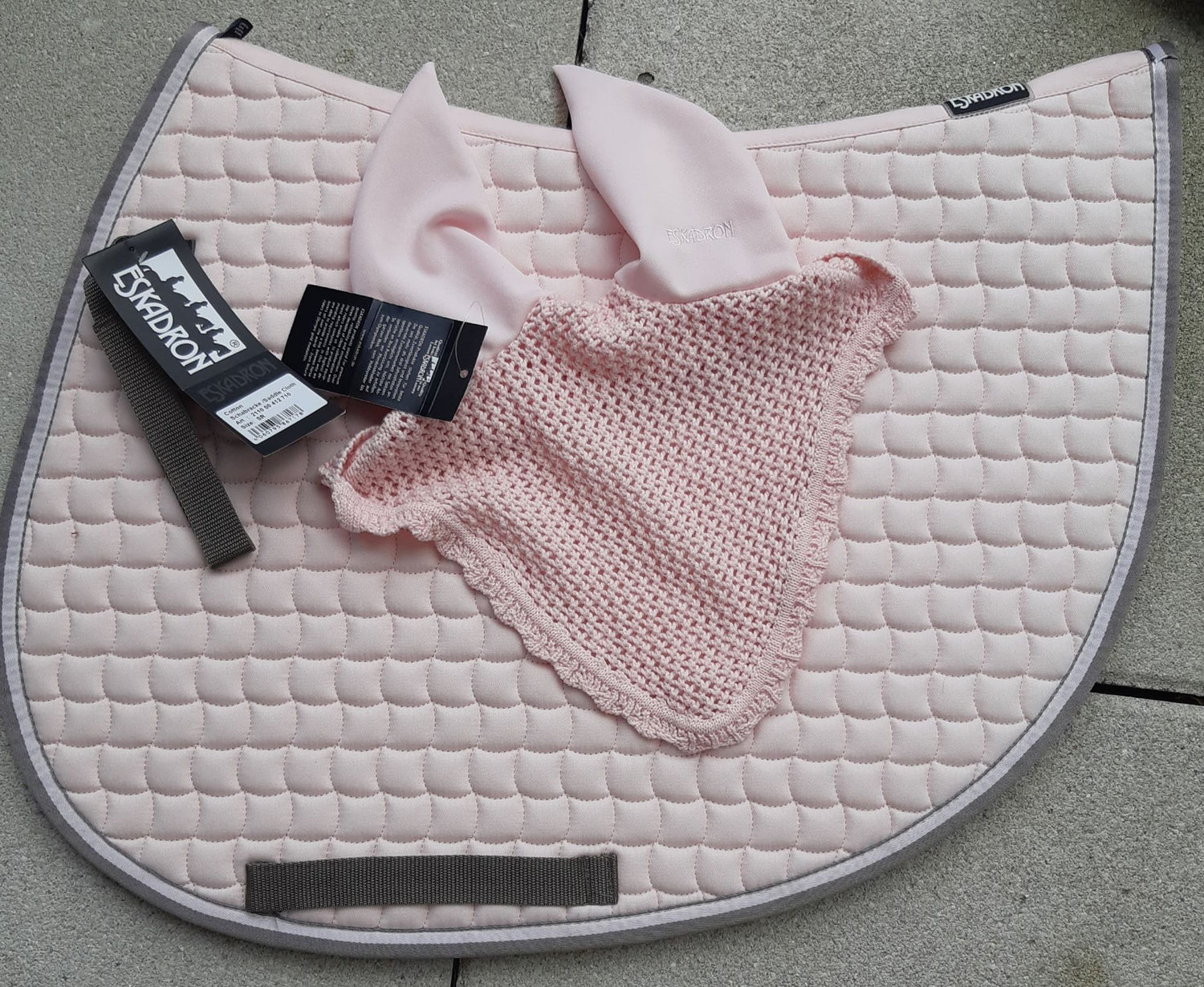 Tapis GOUTTE Cotton et bonnet Eskadron - Rose poudré