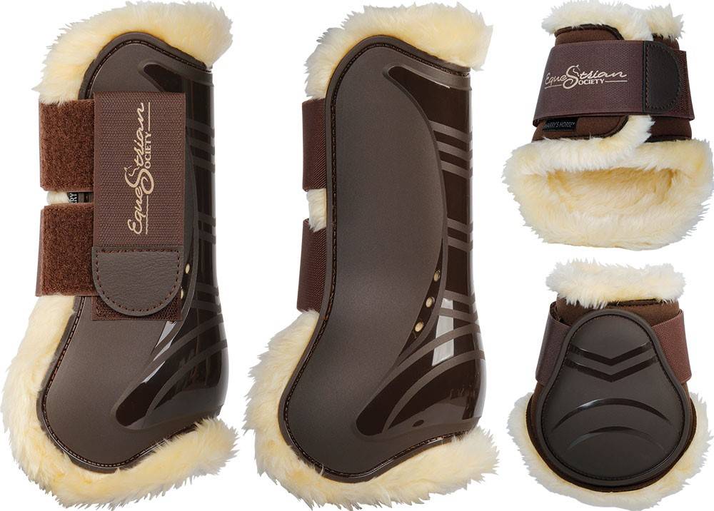 Sheepskin lined gaiters and fetlock guards set WI21 - Harry&