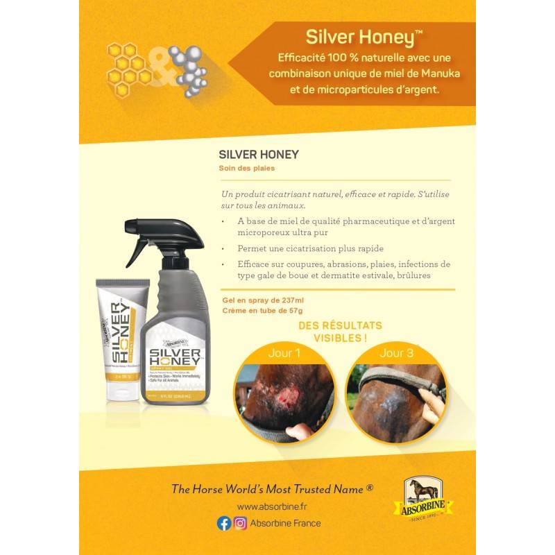 Crème cicatrisante au miel Silver Honey - Absorbine