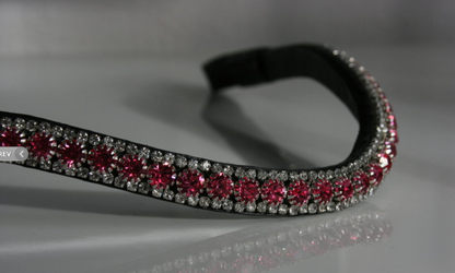 Frontal strass argent et rose