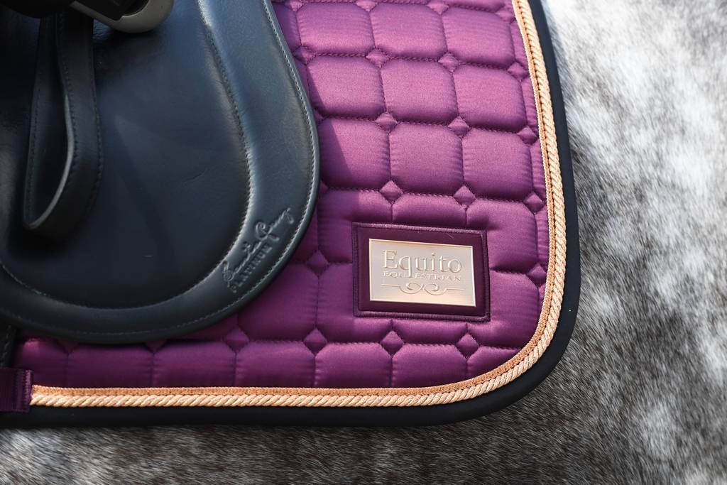 Plum saddle pad - Plum/Rose Gold - EQUITO 