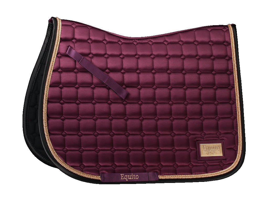 Plum saddle pad - Plum/Rose Gold - EQUITO 