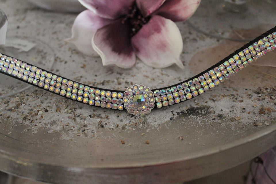Frontal fleur strass 