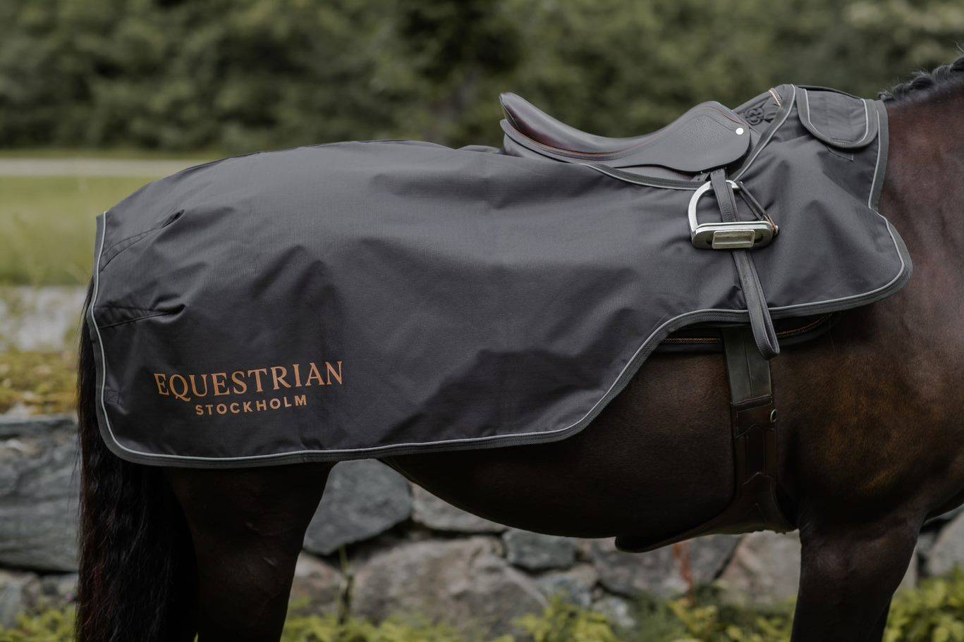 Equestrian Stockholm Rein Cover - Dark Sky