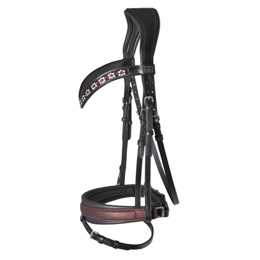 Hollywood Glamorous SD Design Noseband - Raspberry Shimmer