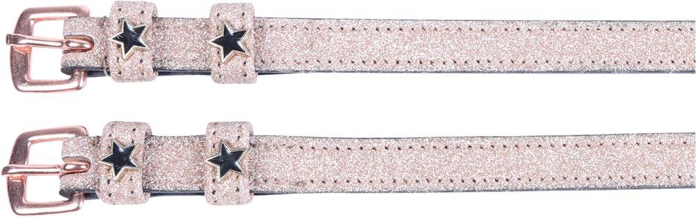 Leather spur straps rosegold star buckle - Harry&