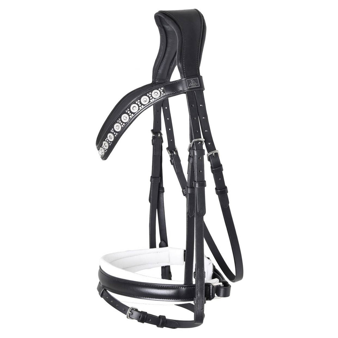 Alganto Bridle Black lined White - SD Design