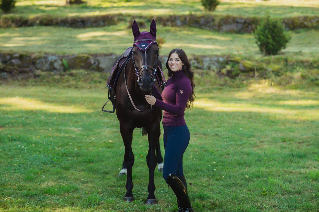 Purple Gold turtleneck sweater - Equestrian Stockholm