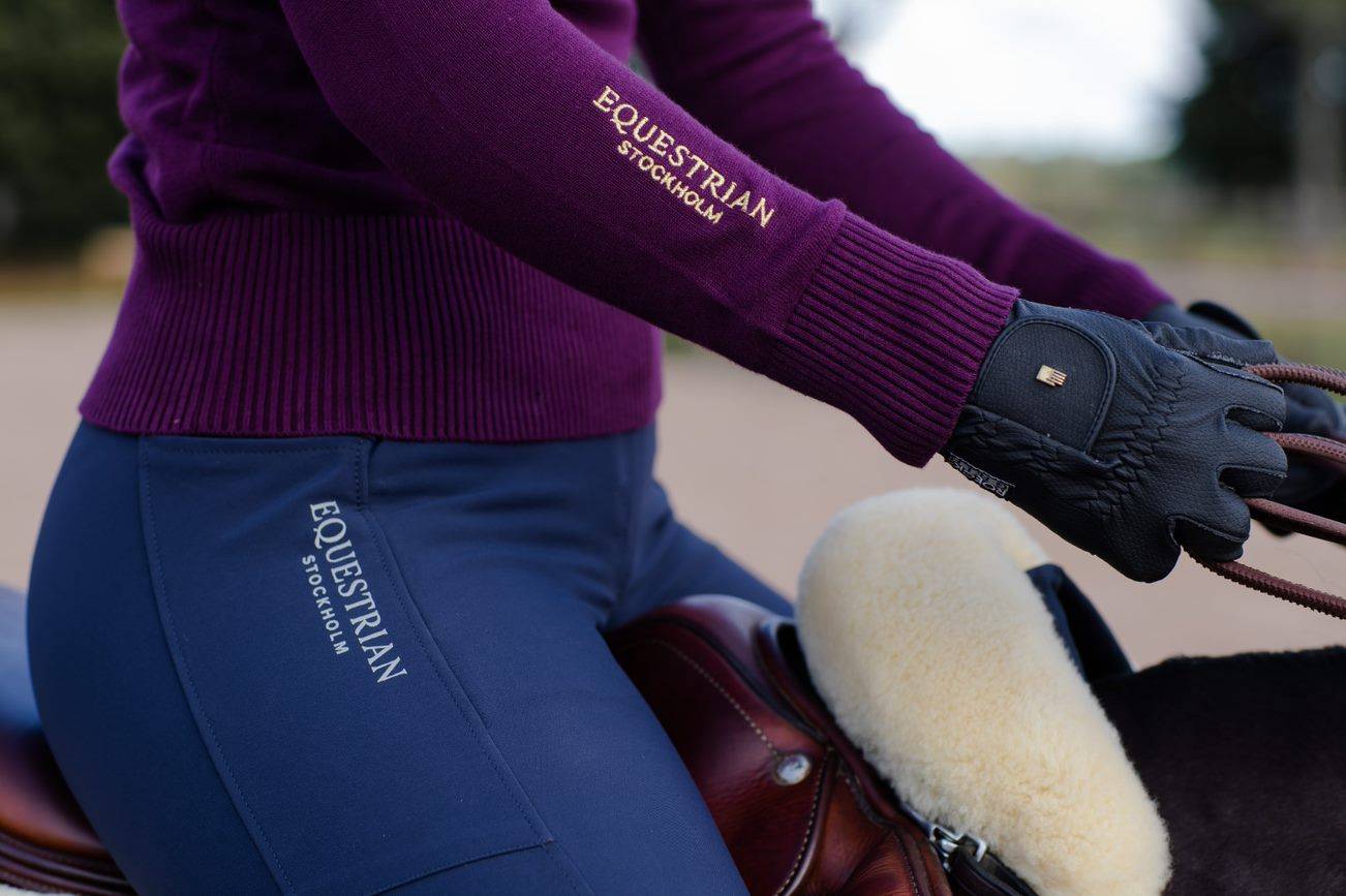 Purple Gold turtleneck sweater - Equestrian Stockholm