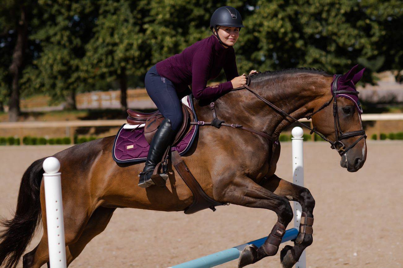 Purple Gold turtleneck sweater - Equestrian Stockholm