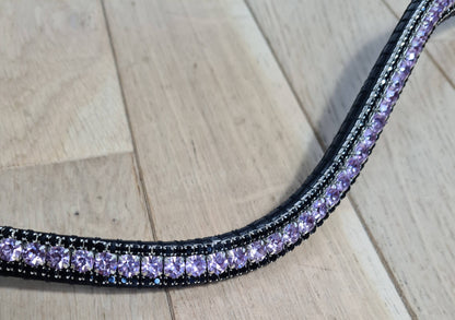 Frontal à strass noir et parme