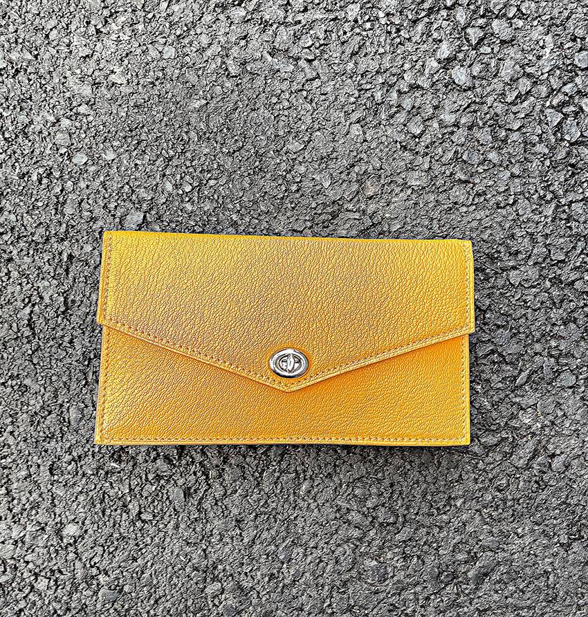 Mustard phone pouch - Melca Paris 