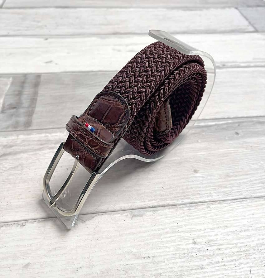 Ceinture Grand Prix Marron/Marron - Melca Paris