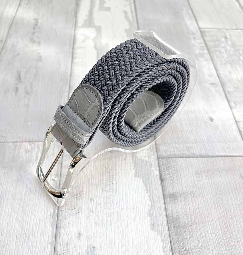 Ceinture Grand Prix Anthracite/Gris clair - Melca Paris