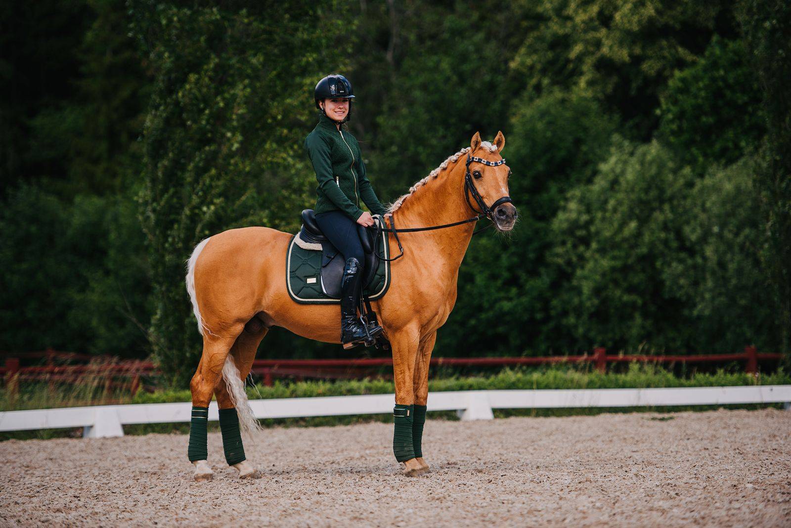 Forest Green saddle pad - Equestrian Stockholm 