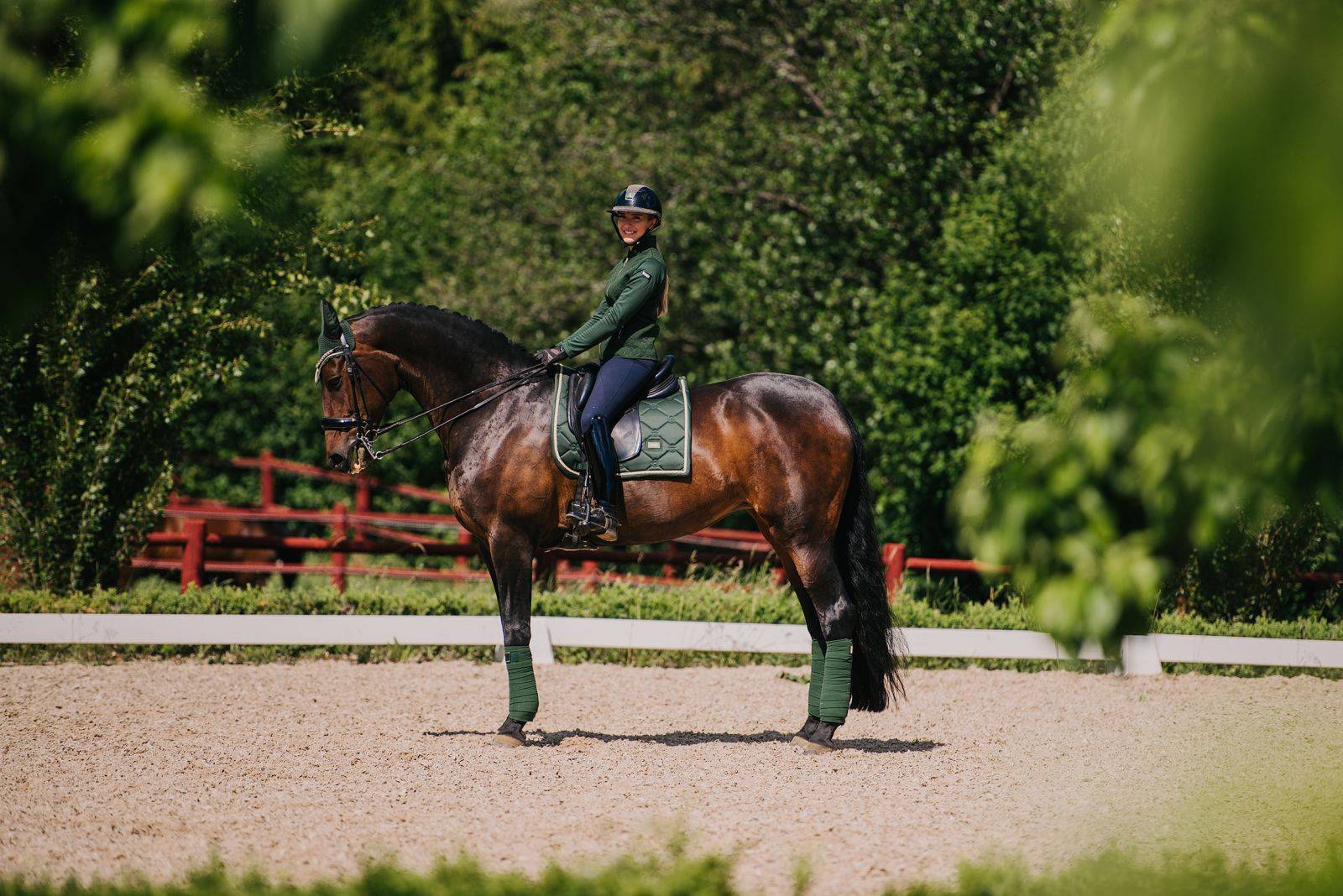 Forest Green saddle pad - Equestrian Stockholm 