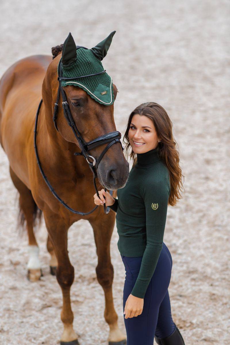 FOREST GREEN fly hat - Equestrian Stockholm