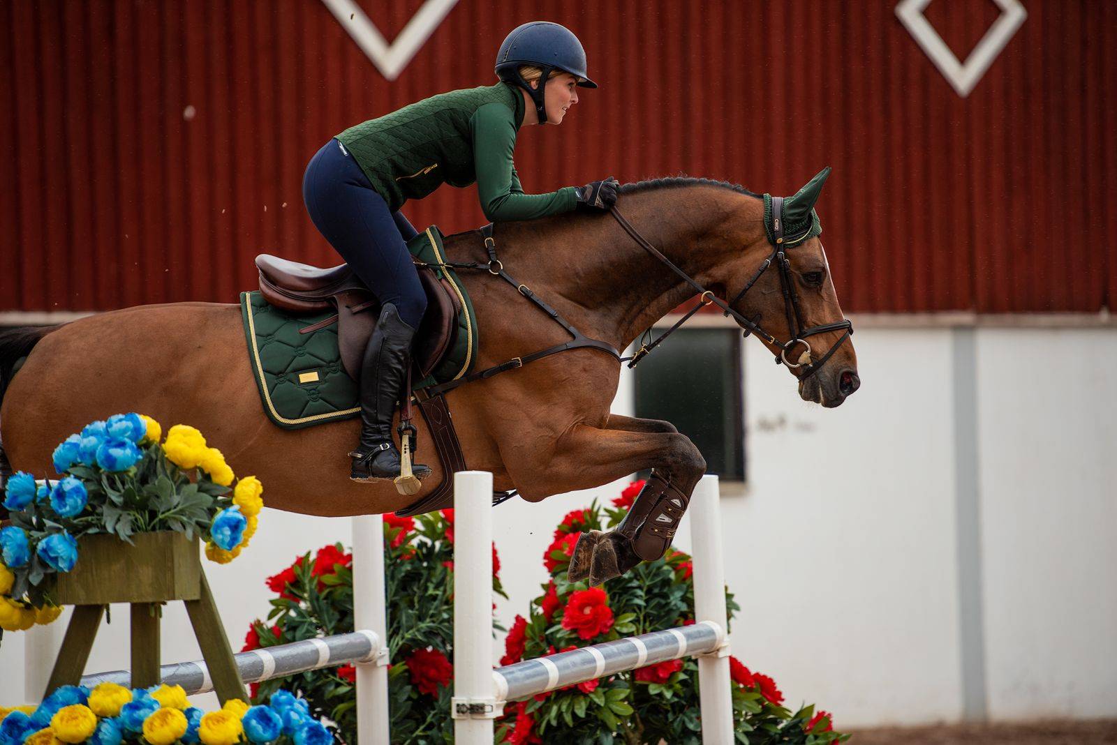 Forest Green saddle pad - Equestrian Stockholm 